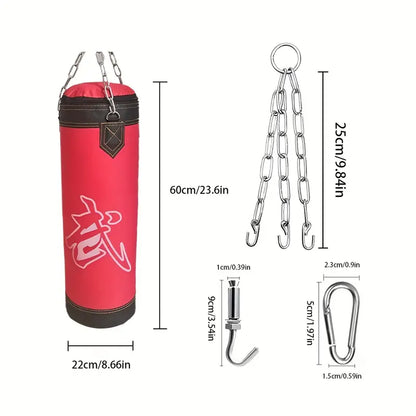 Premium 24-Inch Hanging Boxing Sandbag Set with Hooks