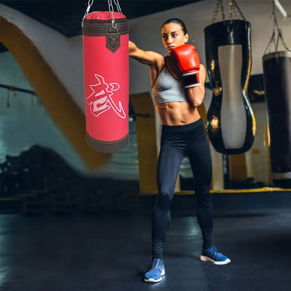 Premium 24-Inch Hanging Boxing Sandbag Set with Hooks
